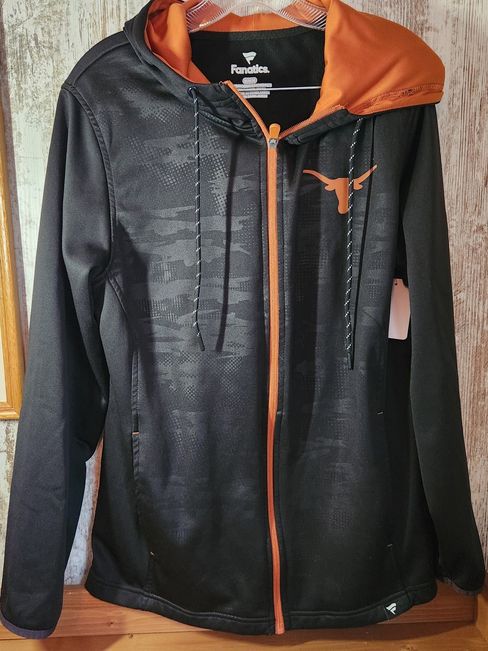 Fanatics Texas Longhorns Men's Full-Zip Hoodie Black Orange Camo - Size [Insert